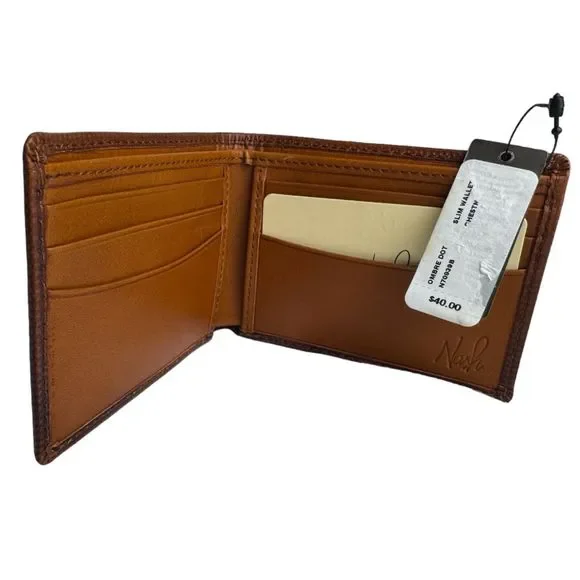 Patricia Nash Slin Bifold Wallet Ombre Dot Men's NWT NO Box - Picture 3 of 13